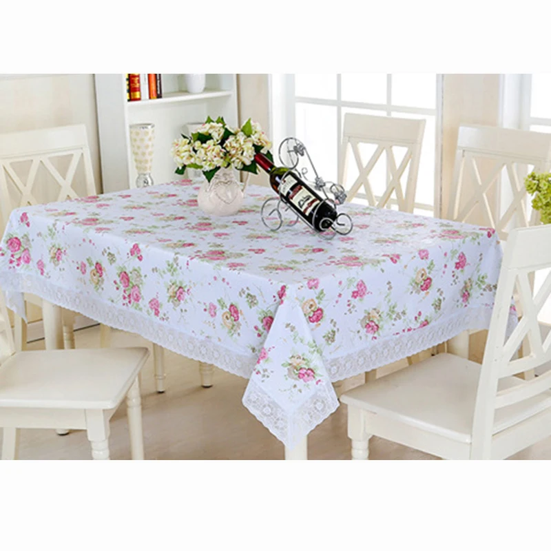 

Modern Decorative Table Cloth Floral Rectangular Tablecloth PVC Table Cloth Waterproof Oilproof Tea Coffee Table Cover for Event