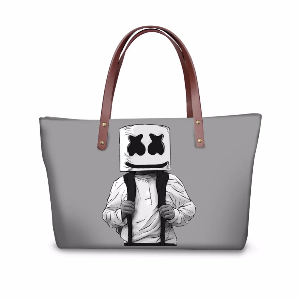

Noisydesigns Marshmello Pattern Shoulder Bag Big bag Women Hand Bag Beach Totes Travel Tote Sac a main Wholesale