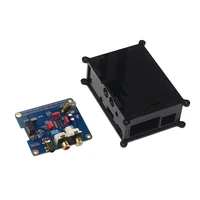 Raspberry Pi 3 Audio Sound Card Module I2S Interface HIFI DAC Expansion Board+Black Acrylic Case for Raspberry pi 2 /3 Model B