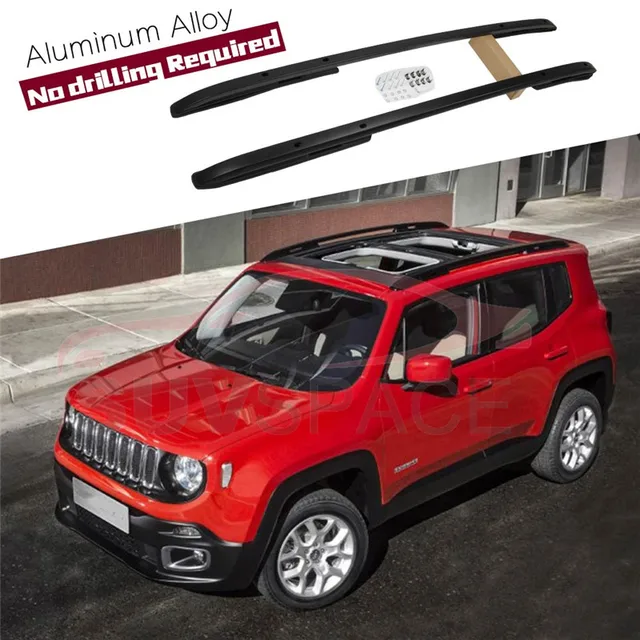 Jeep Renegade Roof >> Aluminum Black High Quality Roof Rack Bar Rail Baggage Luggage For Jeep Renegade Roof >> Aluminum Black High Quality Roof Rack Bar Rail Baggage Luggage For