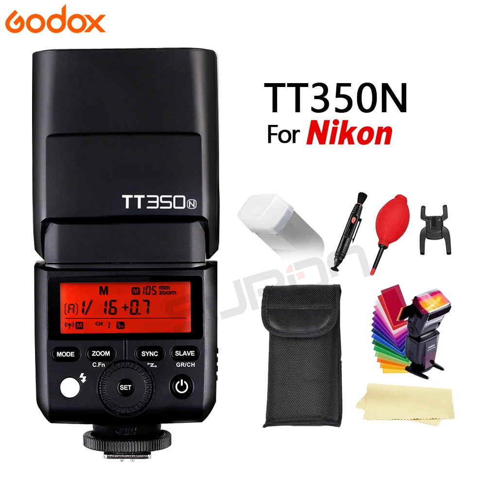 Новинка года GODOX TT350N 2,4G Вспышка для фотокамер Speedlite HSS 1/8000s ttl GN36 флэш-Скорость lite Скорость светильник для Nikon Камера+ подарок
