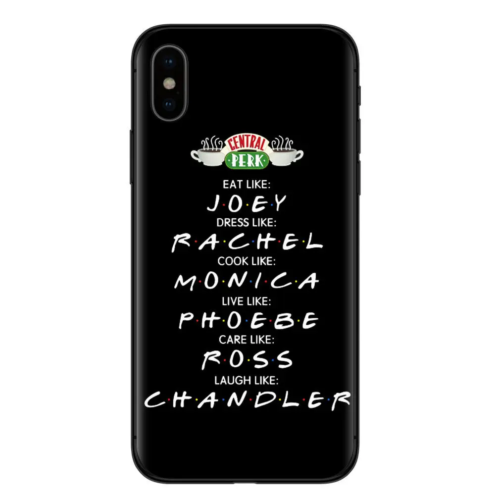 Central Perk Coffee friends tv show how you doin Black silicone Phone Case Cover For iPhone X 5 5s SE 6 6SPlus 7 7Plus 8 8Plus