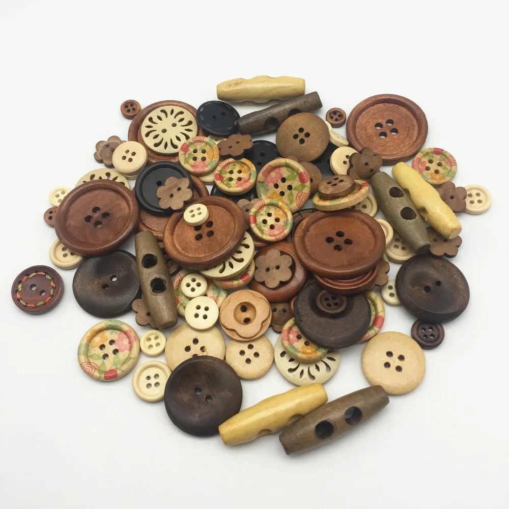 20 MIXED COLOUR WOODEN HEART SHAPED BUTTON 11X12MM SCRAPBOOKING,CARDS,SHABBYCHIC