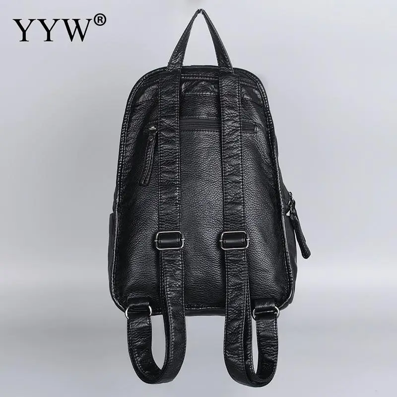 Новое поступление, женский рюкзак из искусственной кожи, однотонные рюкзаки, черный, серый цвет, кожаная школьная сумка, Женская Мини дорожная школьная сумка