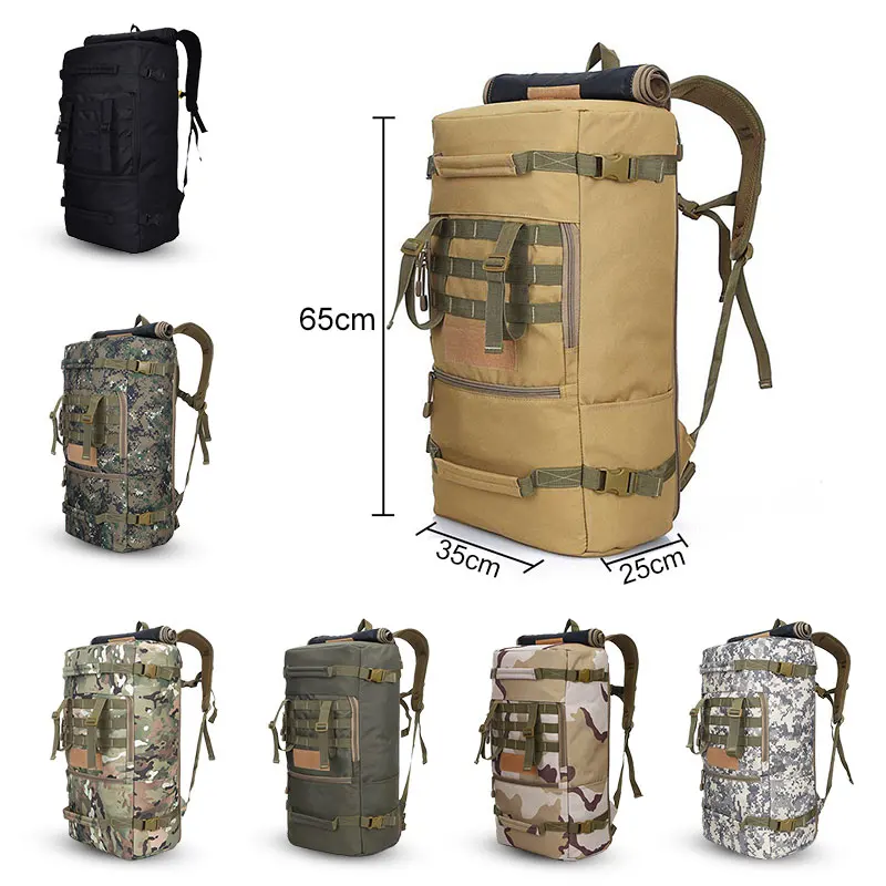  New Nylon 50L Climbing Hiking Military Tactical Backpack Outdoor Army Camping Mountaineering Men Ba