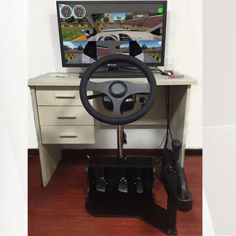 New computer Racing game steering wheel dual USB car driving simulator school car driving test driv
