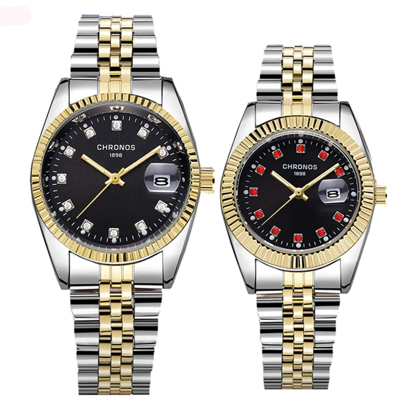 Chronos Couple Watch 2019 Top Brand Luxury Mens Watches Fashion Casual Lovers Watch Stainless Steel Ladies Quartz Wristwatch Chronos Couple Watch 2019 Top Brand Luxury Mens Watches Fashion Casual Lovers Watch Stainless Steel Ladies Quartz Wristwatch