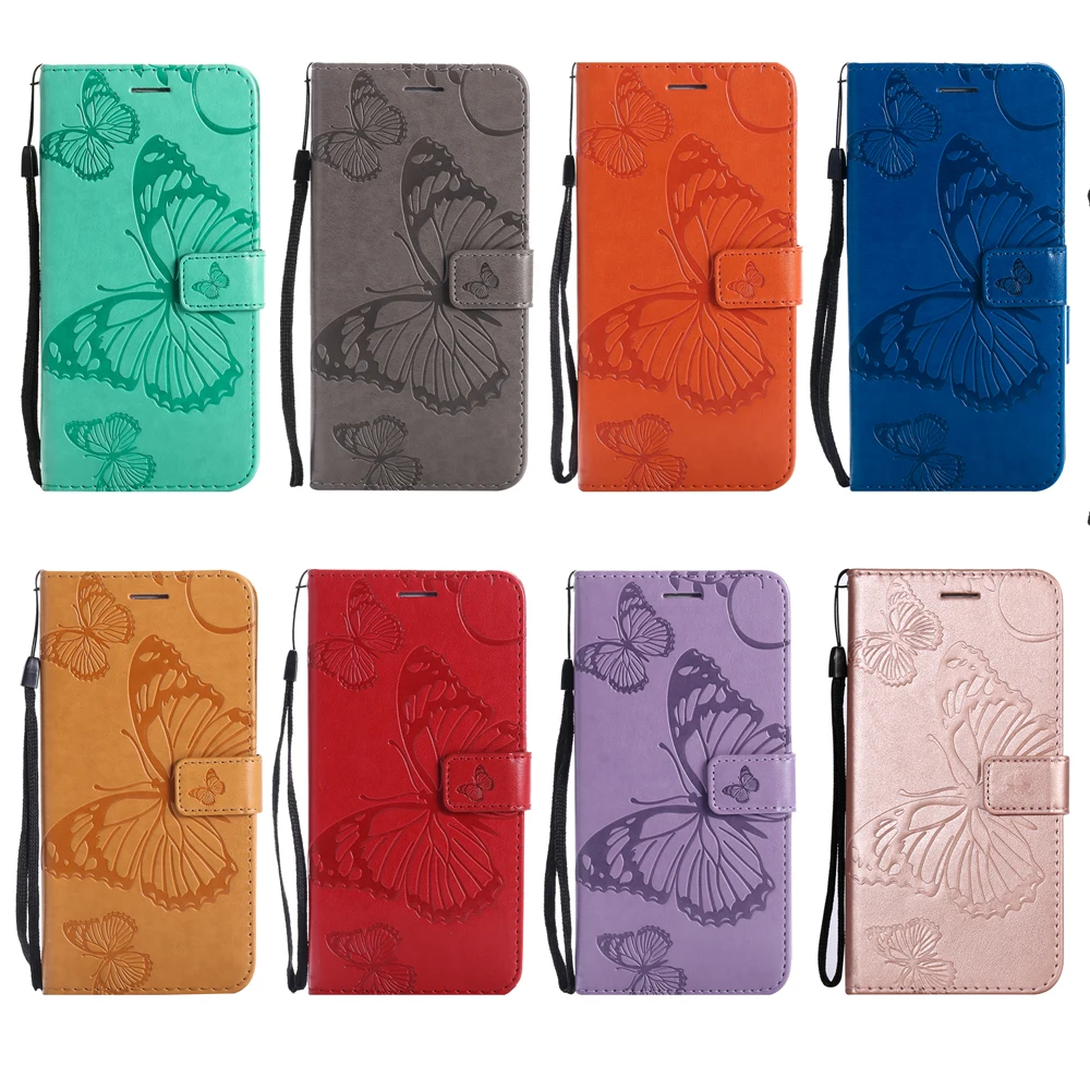

3d butterfly embossed leather case for Xiaomi 5X 6X Mi 7 8 Flip Wallet Cases Stand Cover For Xiaomi Redmi S2 4A 4X Note 3/5 Plus