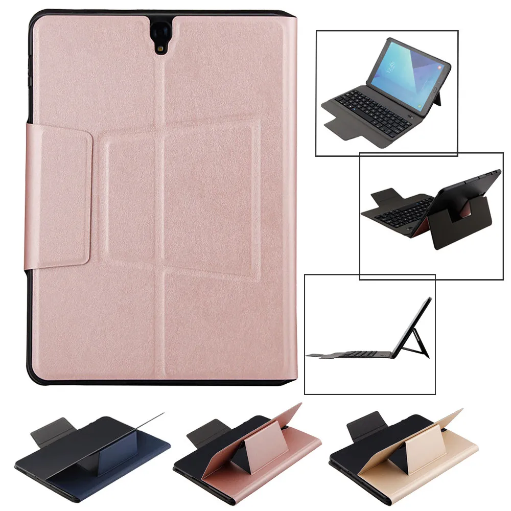 

Ultra Slim Bluetooth Keyboard with Leather Case Cover For Samsung Galaxy Tab S3 20A Drop Shipping
