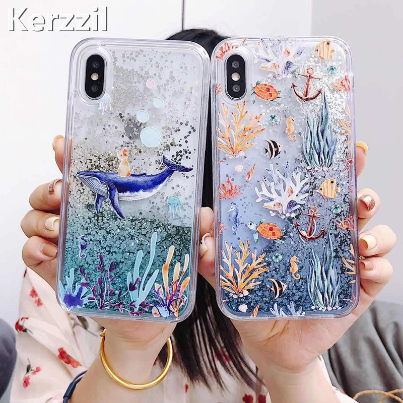 Чехол с блестками для iPhone X XR XS MAX 7 8 6 6s Plus|Бамперы| |