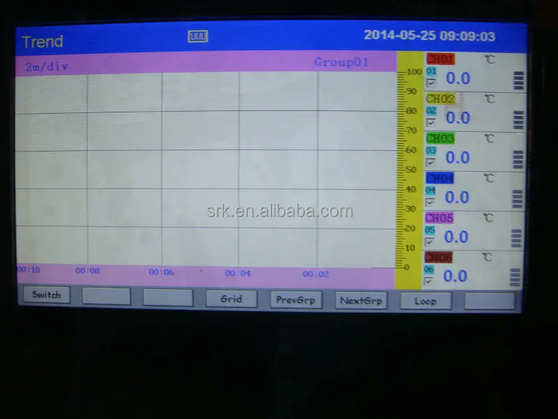 English Menu 2 Channel Paperless Recorder 4-20mA Input 220VAC