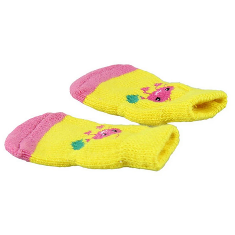 Cartoon Puppy Dogs Pet Anti Slip Skid Bottom Sock 4PcsSet Cute Warm Puppy Dog Funny Knits Socks for Dogs Pet Decorations 40JA4 (6)