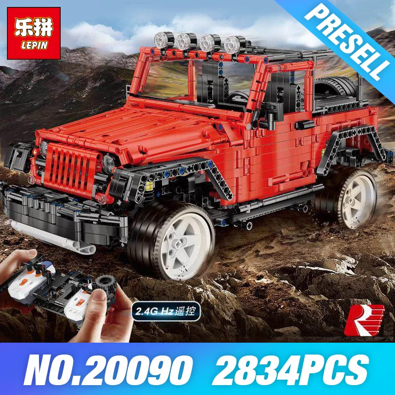 

Lepin 20090 Jeep Wrangler Rubicon RC Technic MOC-5140 Model Blocks Bricks Building Children Birthday Gifts Educational DIY Toys