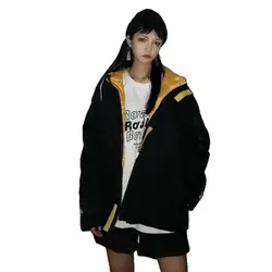 Свободные толстые куртка с капюшоном для женщин осень Oversize Harajuku s зимние куртки и пальто для будущих мам Moda Mujer 2018 дропшиппинг 50E0071