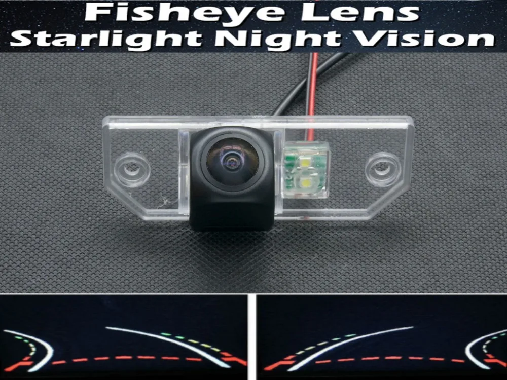 

1080P Trajectory Tracks Fisheye car rear view camera for Ford Focus Sedan 2 3 2008 2009 2010 2011 2012 C-Max C Max Mondeo