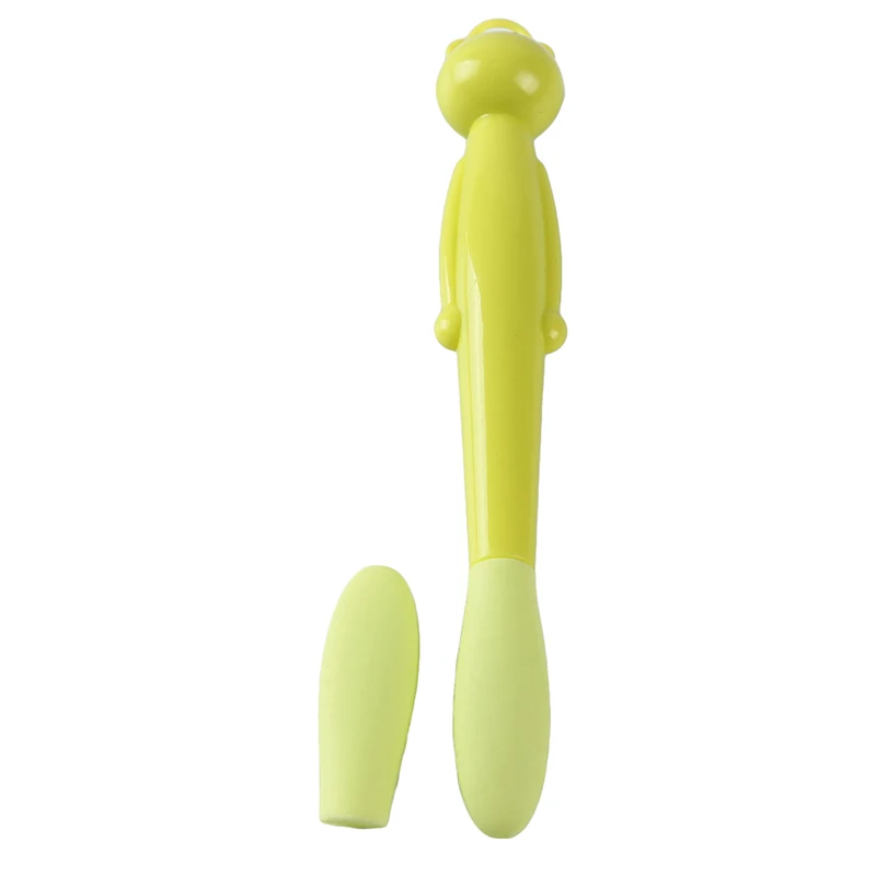 Мягкая моющаяся мягкая щетка для чистки зубов профессиональная мультяшная силиконовая детская пластиковая зубная щетка учебная зубная щетка для детей - Цвет: green