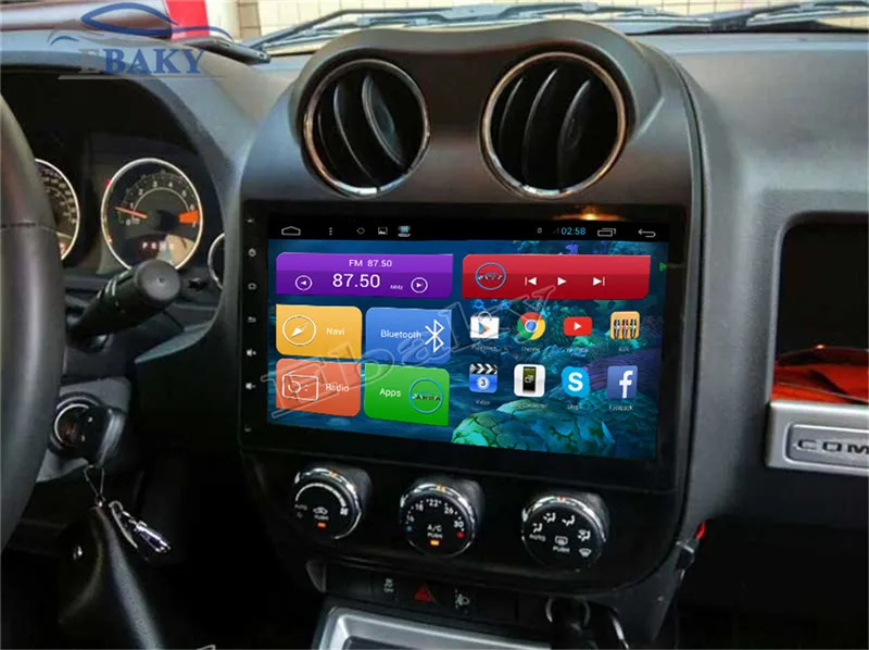 Perfect NaviTopia 10.2inch Octa Core 8 core RAM 2G ROM 32G Android 8.1 Car Radio player 2016- for Jeep Compass 24
