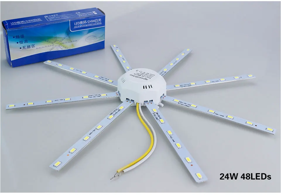 Светодиодный потолочный светильник 12 Вт 16 Вт 20 Вт 24 Вт Осьминог светодиодный светильник доска 220V 5730SMD энергосберегающие продолжительность светодиодный подвесной светильник для внутреннего Кухня