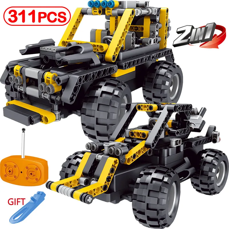 

311pcs Four-Way Remote Control Building Block Car Model Electric Motor Educational Toy for children Gift