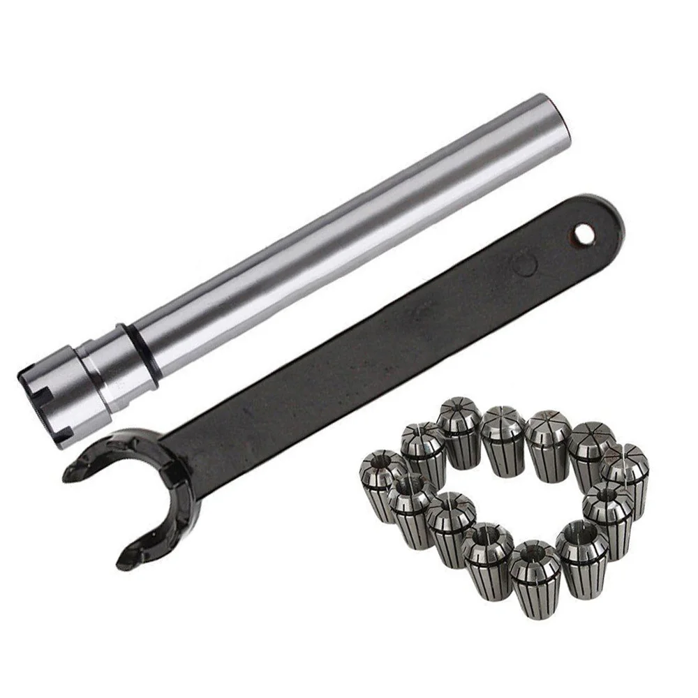 

C20-ER20M-150L Straight Shank Chuck Holder+Wrench+ER20 Spring Collets Tool Set