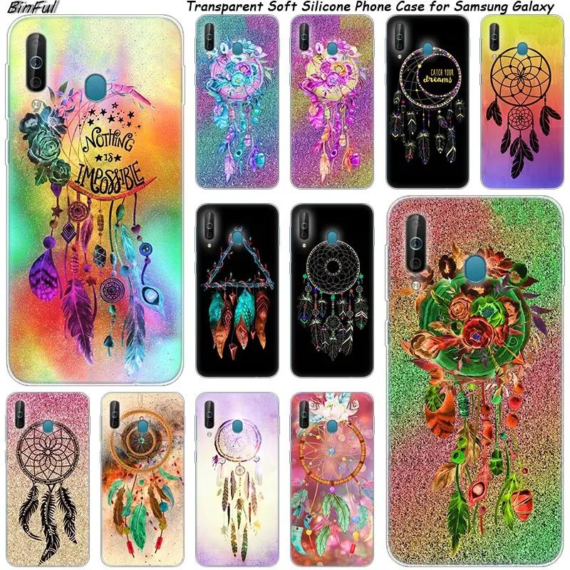 

Hot Dreamcatcher Silicone Phone Case For Samsung Galaxy A80 A70 A60 A50 A40 A40S A30 A20E A2CORE M40 Note 10 Plus 9 8 5 Fashion