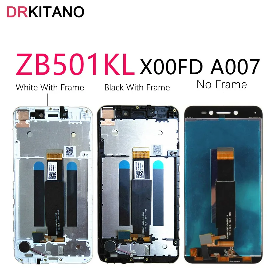 

For 5.0" ASUS ZB501KL LCD Display Touch Screen Digitizer For ASUS Zenfone Live ZB501KL LCD With Frame X00FD A007 Replacement