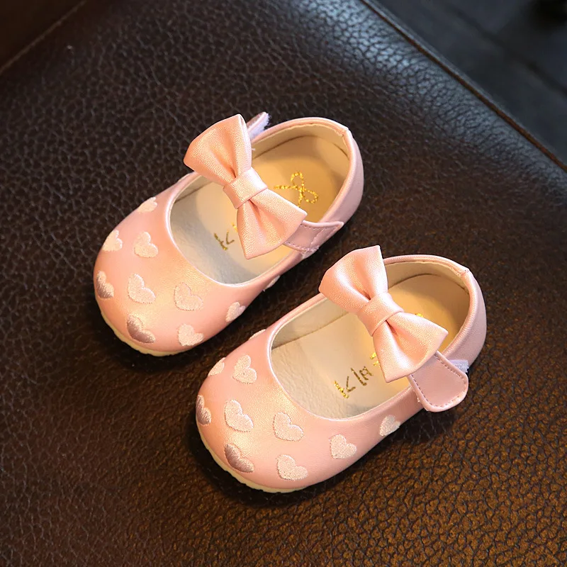 Gamlon/детская обувь на плоской подошве; коллекция года; сезон весна-осень; детская обувь для девочек 0-1-2 лет; обувь для малышей; мягкая обувь; школьная обувь - Цвет: Pink