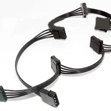 Соединитель IDE 1 шт. обратиться к 6 шт. 4-контактный разъем удлинителя силового линии для GPU карты для eth Майнер и D порт линейный вентилятор