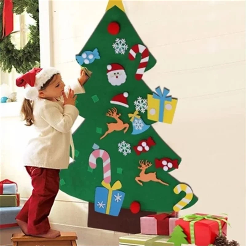 

2019 Feel The Christmas Tree With Ornaments Home DIY Craft Artificial Tree Christmas Costume New Year's Home Decorations