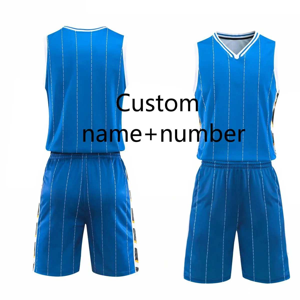 Custom name number Мужские баскетбольные майки, набор молодежных комплектов на заказ, баскетбольная форма, спортивная одежда, спортивный костюм, майки, шорты, плюс размер - Цвет: Custom name number
