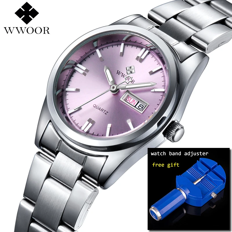 

WWOOR Casual Women Watches New Famous Brand Fashion Luxury Watch Ladies Female Clock Pink Relogio Montre Reloj Mujer 2018
