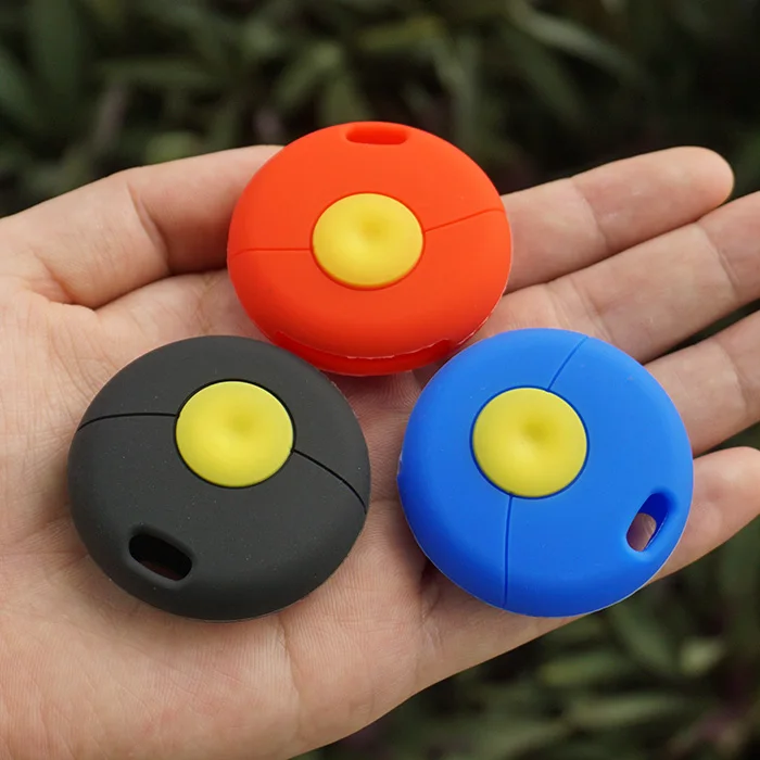 SILICONE KEY FOB COVER CASE CAP SKIN SET SHELL PROTECT FOR mercedes BENZ SMART FORTWO 1 ONE BUTTON REMOTE REPAIR accessories | Автомобили