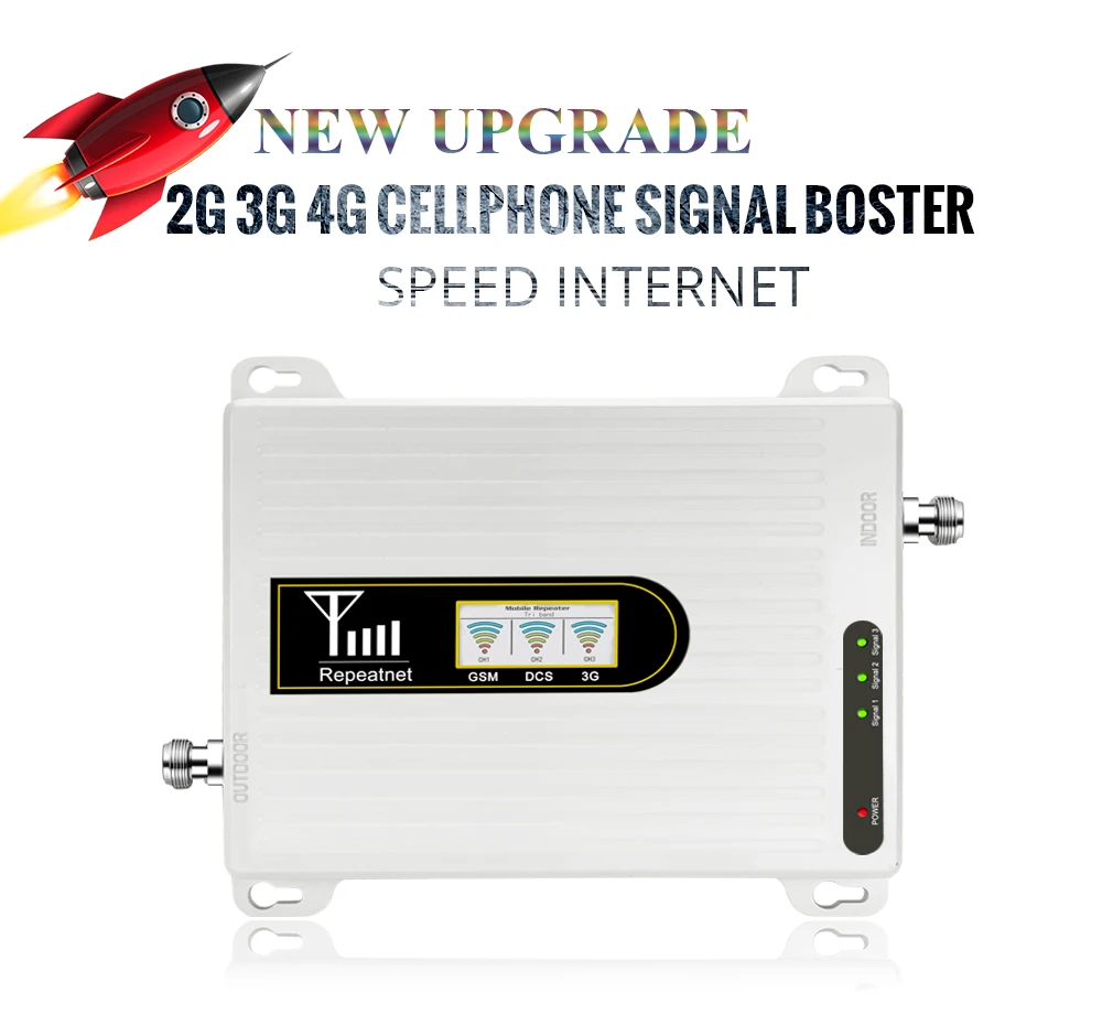 المحمول ثلاثي الفرقة مكبر للصوت 900 1800 2100 GSM مكرر DCS WCDMA 2G 3G 4G LTE الخلوية إشارة الداعم غطاء 2 غرف 70dB مكاسب مجموعة المحمول ثلاثي الفرقة مكبر للصوت 900 1800 2100 GSM مكرر DCS WCDMA 2G 3G 4G LTE الخلوية إشارة الداعم غطاء 2 غرف 70dB مكاسب مجموعة
