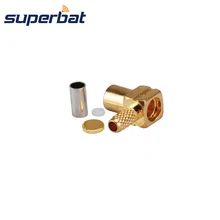 Superbat 50 Ohm MCX гнездо правый угол обжимной разъем для кабеля RG174, RG178, LMR100