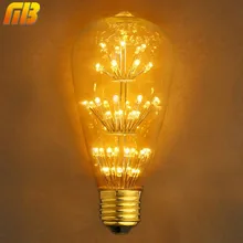 Retro Star Edsion Christmas tree Antique LED Bulb E27 220V 2W Warm White Loft Style Lampada Ampoule LED Bombilla