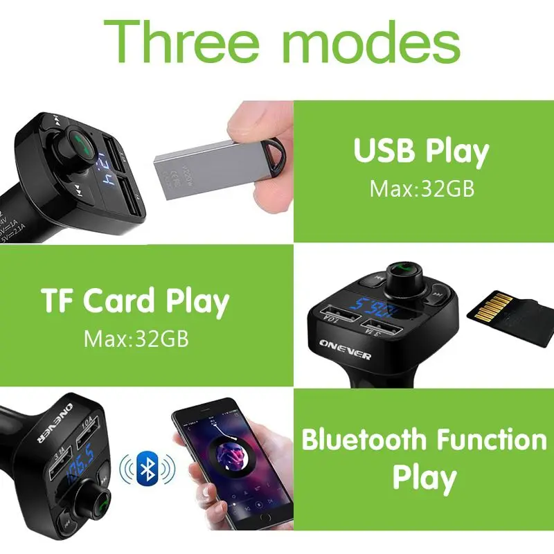 Fm передатчик Aux модулятор Bluetooth Handsfree Car Kit автомобильный аудио mp3 плеер с 4.1A
