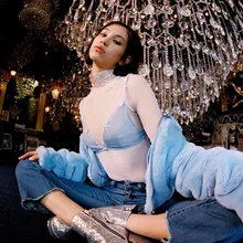 Новинка, kiko kawaii, винтажный стиль, Kiko, Женское зимнее Винтажное кольцо в виде сердца на молнии, голубое пальто с искусственным мехом, no deboss