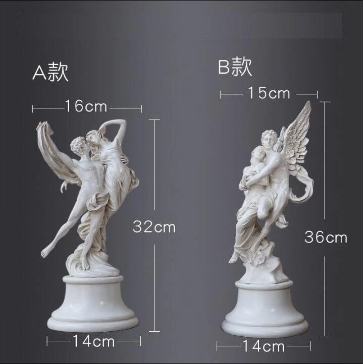 Ancient Greek mythology love character sculpture, modern resin angel crafts, lover statue home decorations wedding birthday gift Ancient Greek mythology love character sculpture, modern resin angel crafts, lover statue home decorations wedding birthday gift