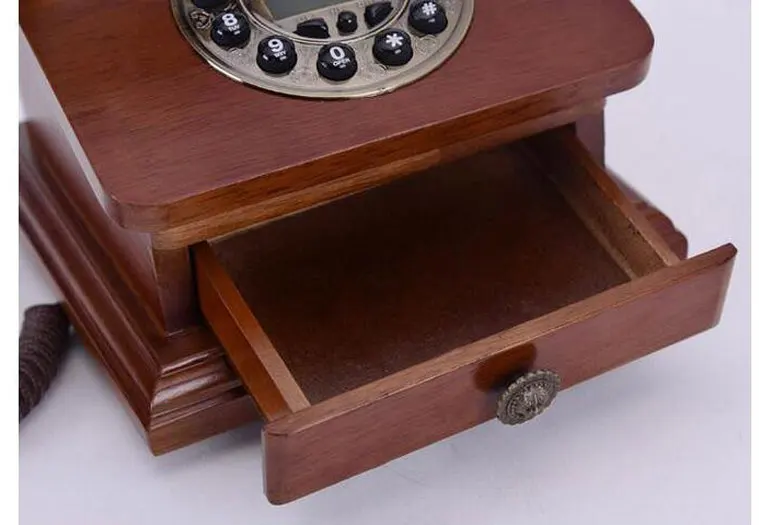 Fashion-Wood-Phone-Antique-Landline-Telephone-Vintage-Phone-Home-Phone-Fitte-Phone-with-drawer-Telefone-With (2)