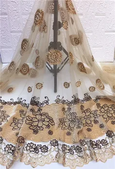 

2019 White Latest French Lace Fabric High Quality African Embroidered Tulle Lace Fabric For Nigerian Wedding(ZX-4-19