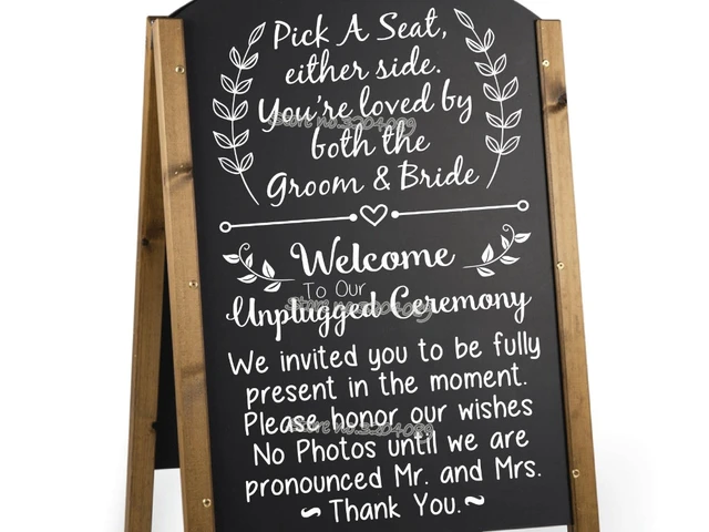 Unplugged Wedding Sign Pick A Seat Not A Side Sign Wedding Welcome