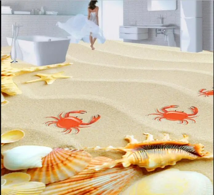 3d PVC flooring custom waterproof 3 d waves shells on the beach sea star 3 d bathroom flooring photo 3d wall murals wallpaper цена 3d PVC flooring custom waterproof 3 d waves shells on the beach sea star 3 d bathroom flooring photo 3d wall murals wallpaper цены онлайн