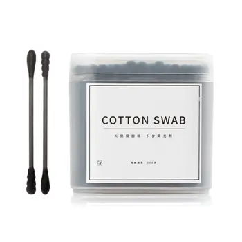 

200Pcs Absorbent Cotton Swabs Adult Kids Double Ended Sterile Paper Sticks Round Spiral Tip Ear Cleaning Buds Beauty Makeup Tool