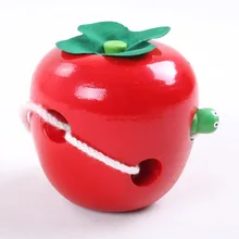 New Wooden Apple and Bug Threading Games Toys Hand Eye Coordination Fine Motor Skills Development Montessori Materials New Wooden Apple and Bug Threading Games Toys Hand Eye Coordination Fine Motor Skills Development Montessori Materials