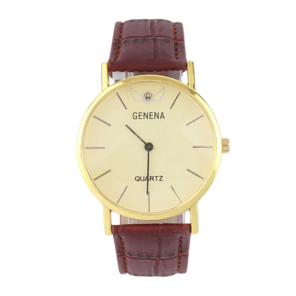 

GENBOLI 36mm Wing Pattern Golden Round Shell Simple Dial Bracelet Quartz Analog Wrist Watch relogio masculino