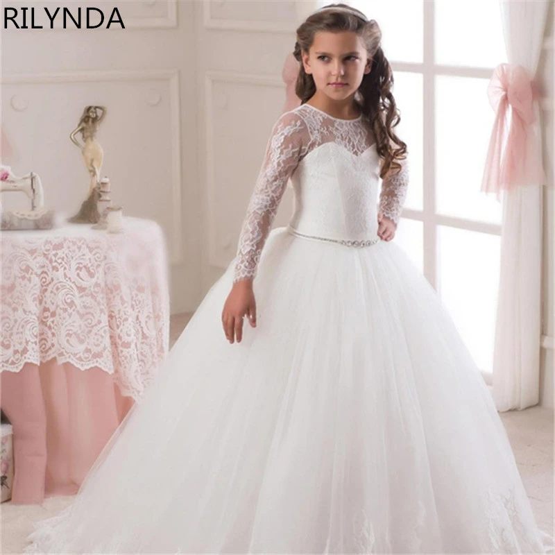 Stijgen oriëntatie Viskeus Goedkope Witte Bloem Meisjes Jurken Voor Bruidsjurken Cap Mouw Kant Sash  Bow Meisje Verjaardagsfeestje Jurk Rits Tulle Pageant jurk|flower girl  dresses|pageant dresseswhite flower girl dress - AliExpress