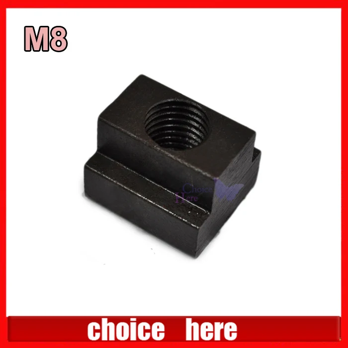 10Pcs/lot T slot Nut M8 T Slot Nuts Clamping M8 Black Oxide 8mm Dia 1