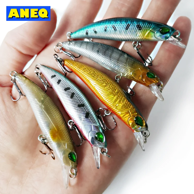 

68mm 4.2g Minnow Baits Fishing Lures Iscas Artificiais for Carp Fishing with Feather