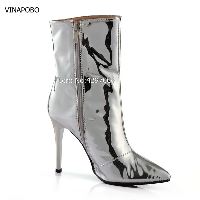 1PRICHICELLA-Unique-silver-shiny-boots-pointed-toe-sexy-high-heeled-mirror-leather-ankle-booties (2)
