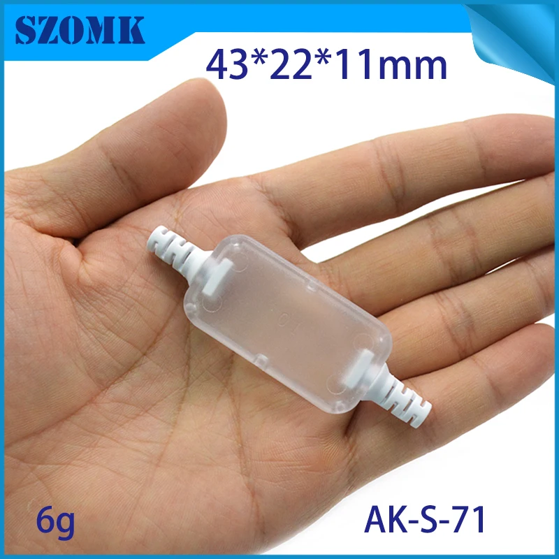 

20 pieces abs box junction enclosures plastic containers diy electronics instrument project usb housing 43x22x11mm usb cable